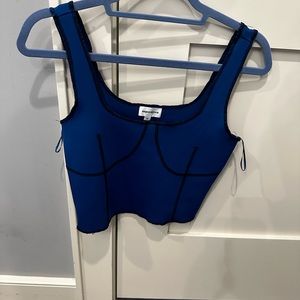 Superdown blue crop top